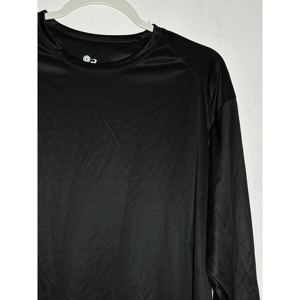 Badger Sport Mens Black Long Sleeve Athletic T Shirt Size L - Picture 7 of 7